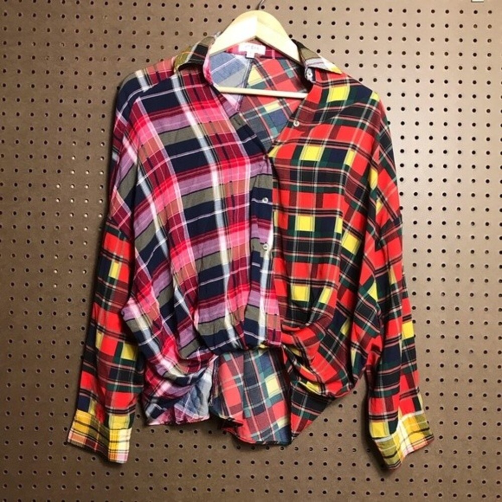 Umgee Crazy Plaid Shirt size med‎